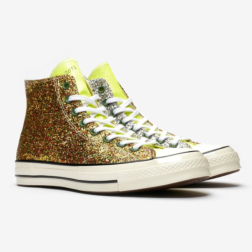 CONVERSE X JW ANDERSON Chuck 70 Hi Glitter Sneakers